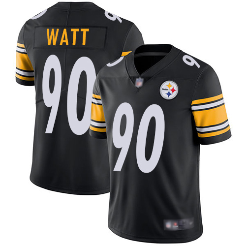 Youth Pittsburgh Steelers Football #90 Limited Black T J Watt Home Vapor Untouchable Nike NFL Jersey->youth nfl jersey->Youth Jersey